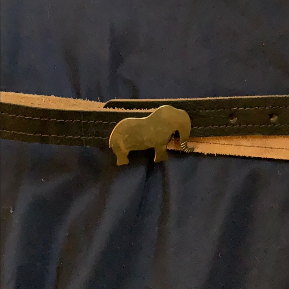 Leather Elephant Belt